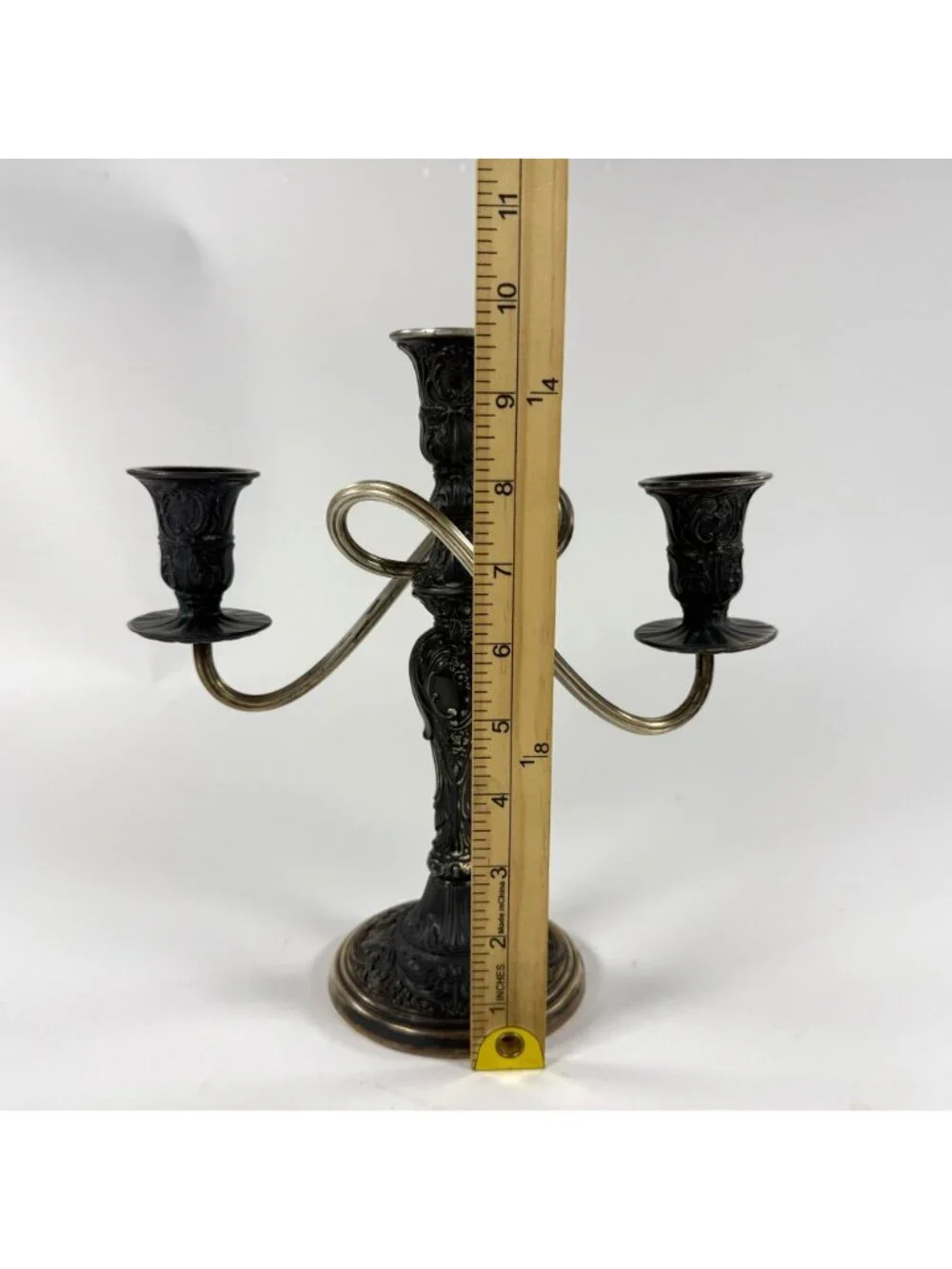 Vintage Wm Rogers Silverplate Triple Star Eagle Candle Holder 10